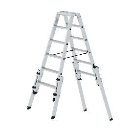 Alu-Stufen-Stehleiter treppengängig Produktbild